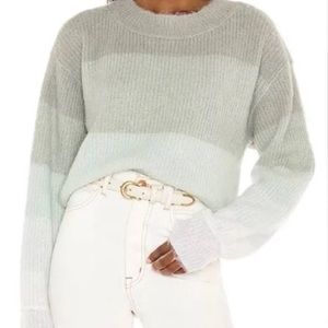 Free People Autumn Sky Color Block Wool-Blend Crewneck Pullover Sweater …